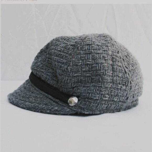 Calvin Klein gray poly rayon paperboy hat O/S main image 4
